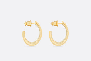 Dior Code Earrings • Gold-Finish Metal and Melocoton Pink Lacquer