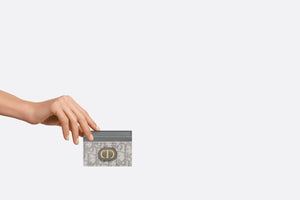 30 Montaigne Five-Slot Card Holder • Gray Dior Oblique Jacquard