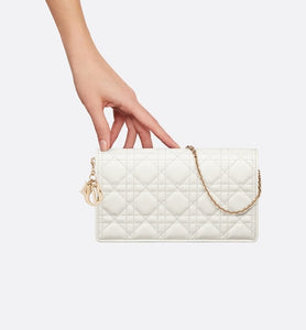Lady Dior Pouch • Latte Cannage Lambskin
