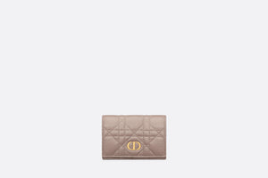 Dior Caro XS Wallet • Warm Taupe Supple Cannage Calfskin