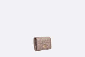 Dior Caro XS Wallet • Warm Taupe Supple Cannage Calfskin