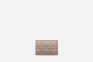 Dior Caro XS Wallet • Warm Taupe Supple Cannage Calfskin