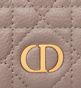 Dior Caro XS Wallet • Warm Taupe Supple Cannage Calfskin