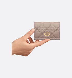 Dior Caro XS Wallet • Warm Taupe Supple Cannage Calfskin