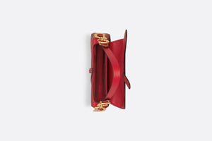 Saddle Bag with Strap • Amaryllis Red Grained Calfskin