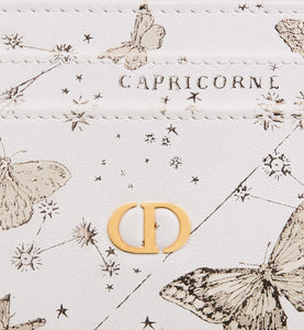 古着人気アイテム Dior Caro Five-Slot Card Holder • White and Gold-Tone 小物