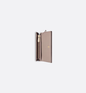 Lady Dior Mini Wallet • Warm Taupe Cannage Lambskin