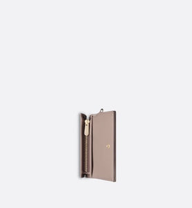 Lady Dior Mini Wallet • Warm Taupe Cannage Lambskin