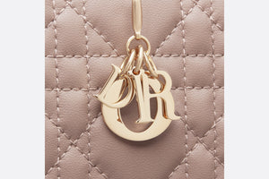 Lady Dior Mini Wallet • Warm Taupe Cannage Lambskin