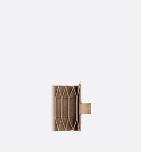 Lady Dior 5-Gusset Card Holder • Biscuit Patent Cannage Calfskin