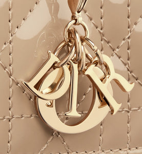 Lady Dior 5-Gusset Card Holder • Biscuit Patent Cannage Calfskin