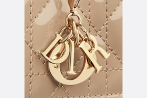 Lady Dior 5-Gusset Card Holder • Biscuit Patent Cannage Calfskin