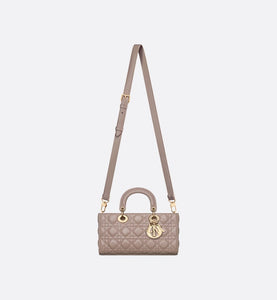 Medium Lady D-Joy Bag • Warm Taupe Cannage Lambskin