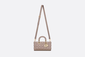 Medium Lady D-Joy Bag • Warm Taupe Cannage Lambskin