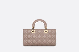 Medium Lady D-Joy Bag • Warm Taupe Cannage Lambskin