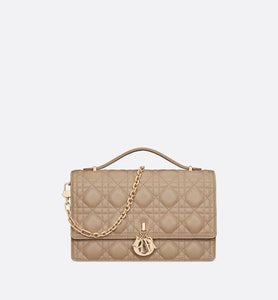 Miss Dior Top Handle Bag • Biscuit Cannage Lambskin