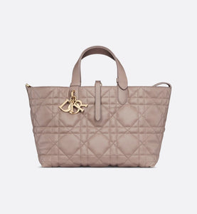 Medium Dior Toujours Bag • Warm Taupe Macrocannage Calfskin