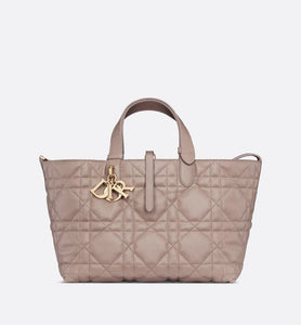Medium Dior Toujours Bag • Warm Taupe Macrocannage Calfskin
