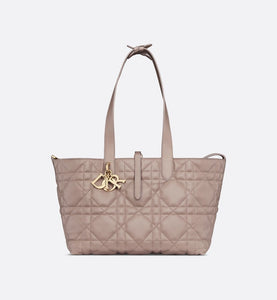 Medium Dior Toujours Bag • Warm Taupe Macrocannage Calfskin