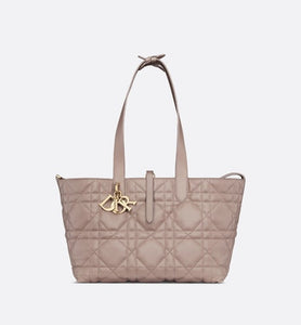 Medium Dior Toujours Bag • Warm Taupe Macrocannage Calfskin