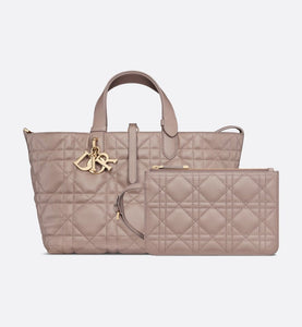 Medium Dior Toujours Bag • Warm Taupe Macrocannage Calfskin