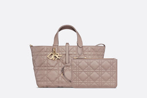 Medium Dior Toujours Bag • Warm Taupe Macrocannage Calfskin