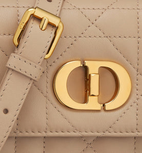 Miss Caro Mini Bag • Biscuit Macrocannage Lambskin