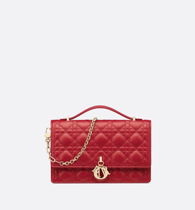 Miss Dior Top Handle Bag • Amaryllis Red Cannage Lambskin