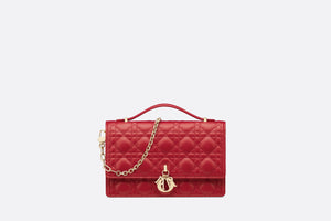 Miss Dior Top Handle Bag • Amaryllis Red Cannage Lambskin