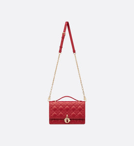 Miss Dior Top Handle Bag • Amaryllis Red Cannage Lambskin