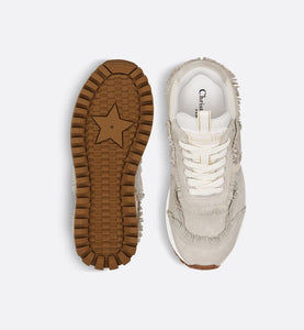 C'est Dior Sneaker • Ecru Suede Calfskin and Mesh