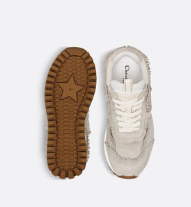 C'est Dior Sneaker • Ecru Suede Calfskin and Mesh
