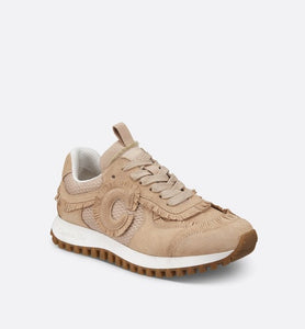 C'est Dior Sneaker • Nude Suede Calfskin and Mesh