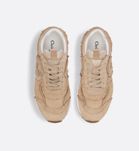 C'est Dior Sneaker • Nude Suede Calfskin and Mesh