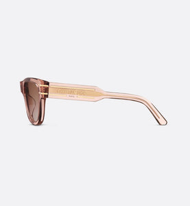 DiorSignature S6U • Transparent Pink Rectangular Sunglasses