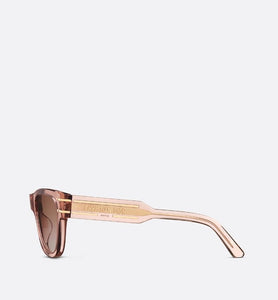 DiorSignature S6U • Transparent Pink Rectangular Sunglasses
