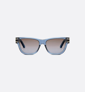 DiorSignature S6U • Transparent Blue Rectangular Sunglasses