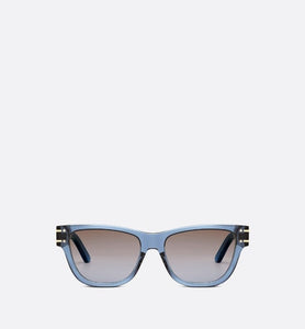 DiorSignature S6U • Transparent Blue Rectangular Sunglasses