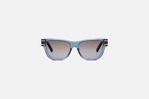 DiorSignature S6U • Transparent Blue Rectangular Sunglasses