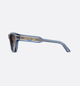 DiorSignature S6U • Transparent Blue Rectangular Sunglasses