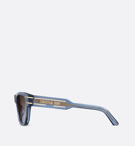 DiorSignature S6U • Transparent Blue Rectangular Sunglasses