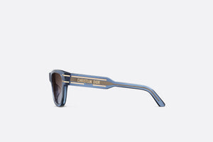 DiorSignature S6U • Transparent Blue Rectangular Sunglasses