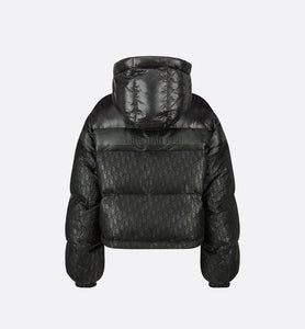 Cropped Puffer Jacket • Black Dior Oblique Lacquered Technical Fabric and Cotton
