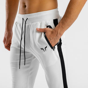 HYPE Joggers - White with Black Panel