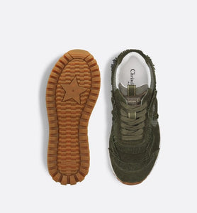 C'est Dior Sneaker • Khaki Suede Calfskin and Mesh