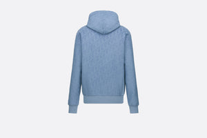 Dior Oblique Relaxed-Fit Hooded Sweatshirt • Blue Terry Cotton Jacquard