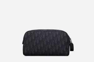Toiletry Bag • Black Dior Oblique Jacquard and Grained Calfskin
