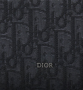 Toiletry Bag • Black Dior Oblique Jacquard and Grained Calfskin