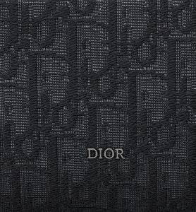Toiletry Bag • Black Dior Oblique Jacquard and Grained Calfskin