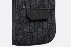 Toiletry Bag • Black Dior Oblique Jacquard and Grained Calfskin